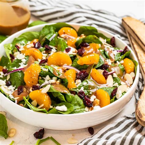 How many calories are in spinach-mandarin orange salad with walnuts red onion-occ - calories, carbs, nutrition