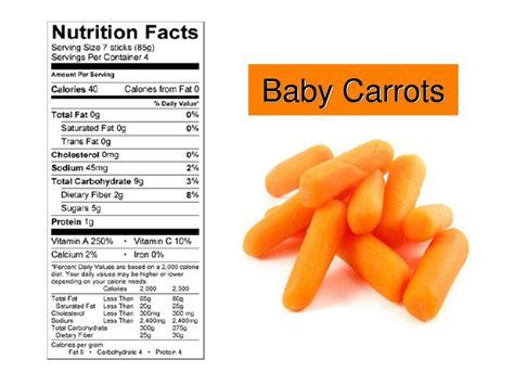 How many calories are in steamed fresh baby carrots - calories, carbs, nutrition