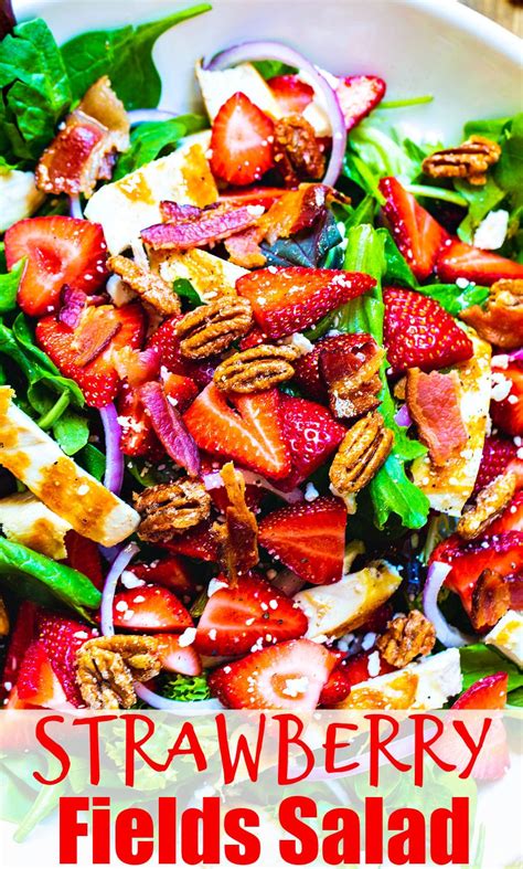 How many calories are in strawberry fields salad full-size - calories, carbs, nutrition