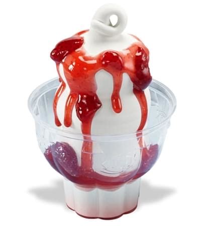 How many calories are in strawberry sundae - medium - calories, carbs, nutrition