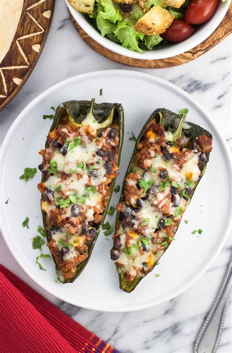 How many calories are in stuffed poblano pepper - calories, carbs, nutrition