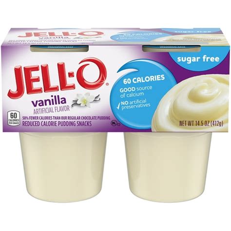 How many calories are in sugar free vanilla pudding - calories, carbs, nutrition