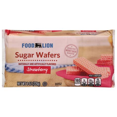 How many calories are in sugar wafers strawberry - calories, carbs, nutrition