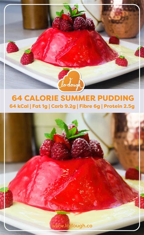 How many calories are in summer pudding - calories, carbs, nutrition