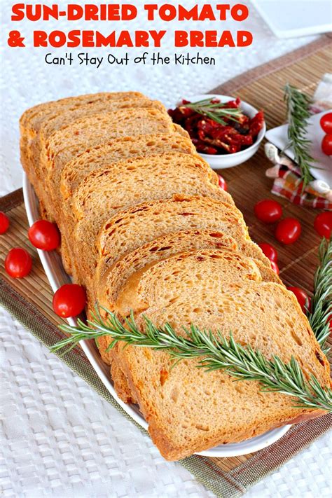 How many calories are in sundried tomato rosemary bread - calories, carbs, nutrition