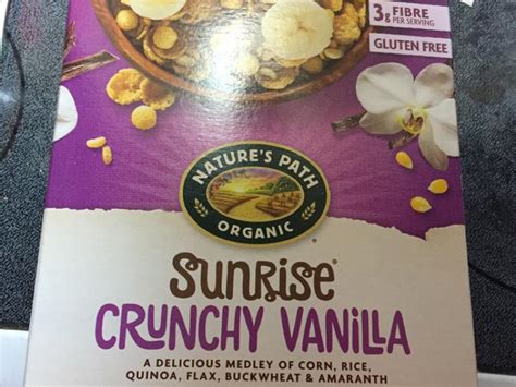 How many calories are in sunrise crunchy vanilla cereal - calories, carbs, nutrition