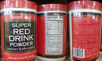 How many calories are in super red drink powder - calories, carbs, nutrition