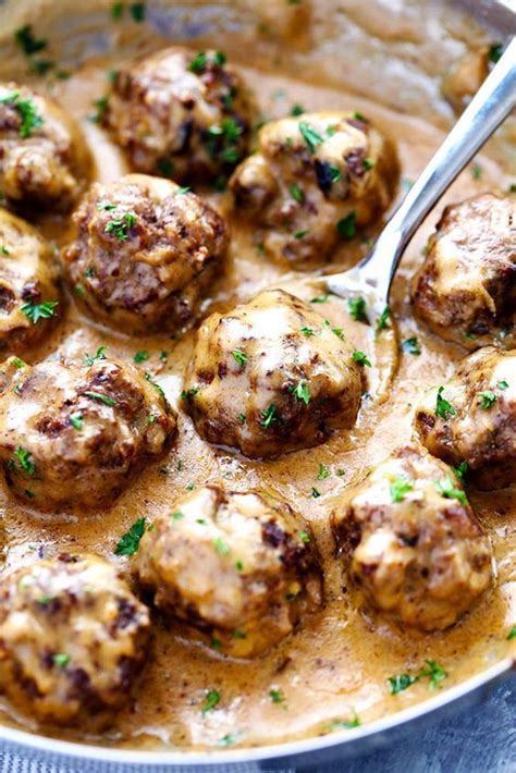 How many calories are in swedish meatballs with brown gravy - calories, carbs, nutrition