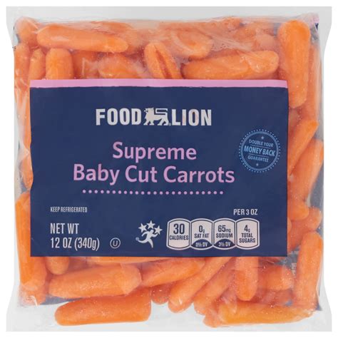 How many calories are in sweet baby supremes carrots - calories, carbs, nutrition