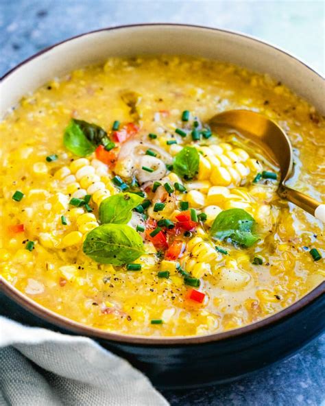 How many calories are in sweet summer corn soup - calories, carbs, nutrition