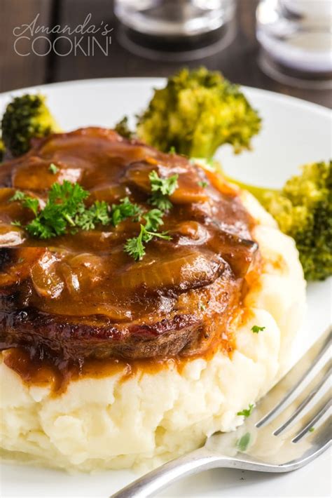 How many calories are in swiss steak with gravy - calories, carbs, nutrition