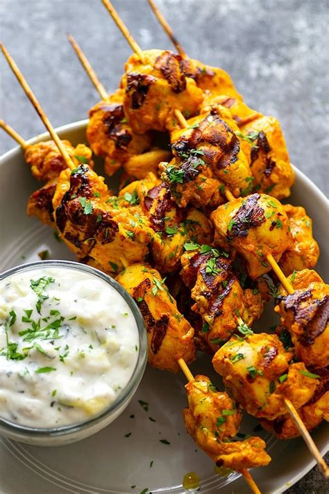 How many calories are in tandoori spiced chicken skewers - calories, carbs, nutrition