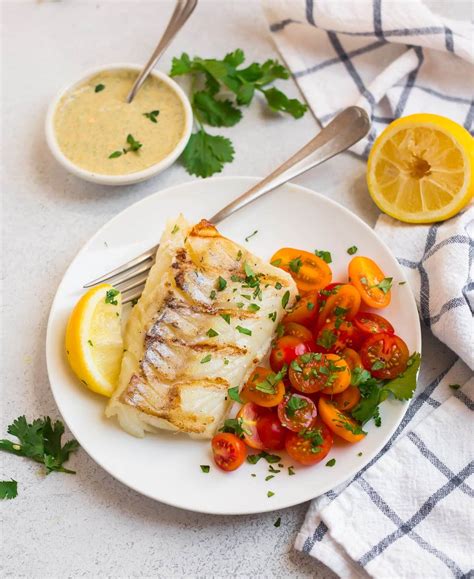 How many calories are in tartare grilled cod loin - calories, carbs, nutrition