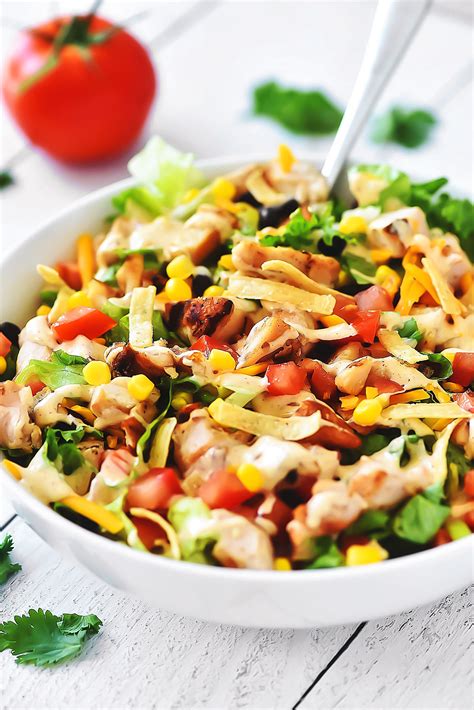 How many calories are in tex mex chicken salad - calories, carbs, nutrition