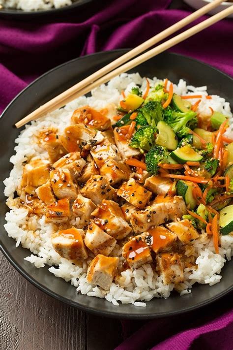 How many calories are in thab rice bowl grilled chicken shredded - calories, carbs, nutrition