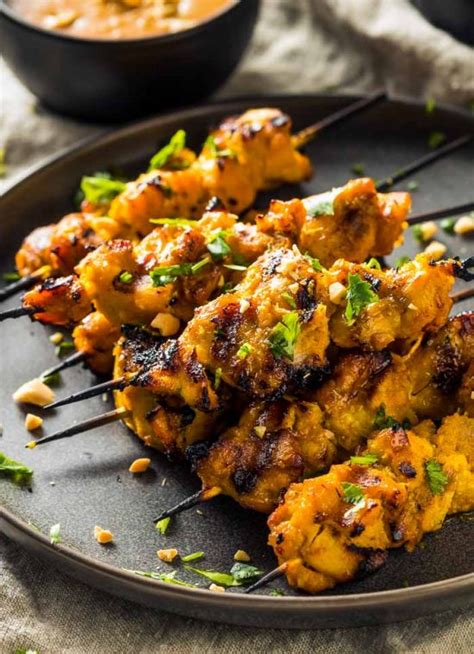 How many calories are in thai chicken satay skewers - calories, carbs, nutrition