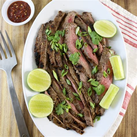 How many calories are in thai flank steak with black pepper and lime - calories, carbs, nutrition