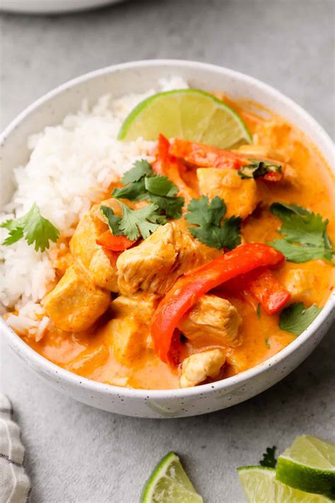 How many calories are in thai red curry chicken - calories, carbs, nutrition