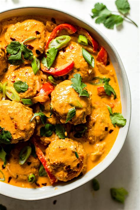 How many calories are in thai red curry meatball meal - calories, carbs, nutrition