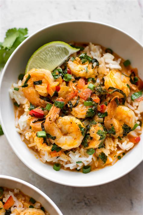 How many calories are in thai shrimp curry with jasmine rice - calories, carbs, nutrition