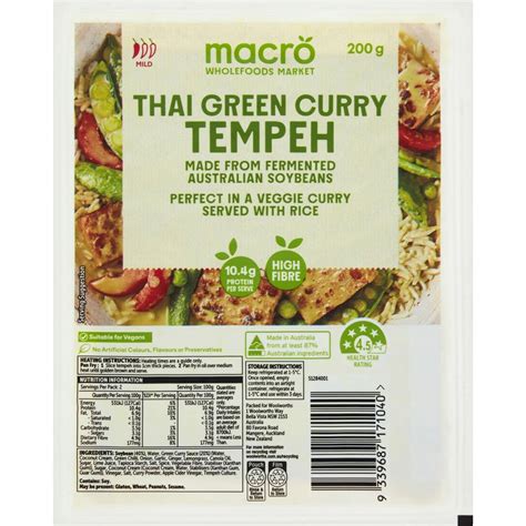 How many calories are in thai tempeh curry - calories, carbs, nutrition