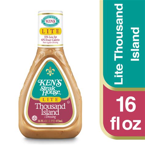 How many calories are in thousand island lite - calories, carbs, nutrition