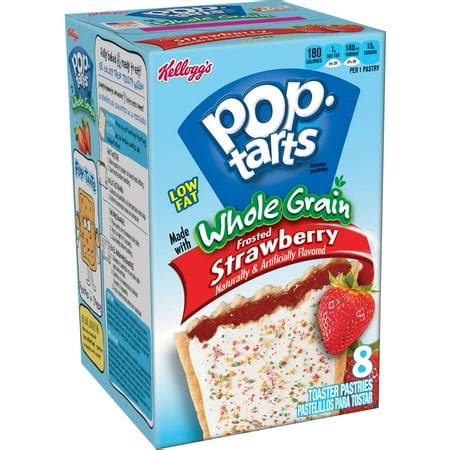How many calories are in toaster pastries, kellogg, kellogg's low fat pop tarts, frosted strawberry - calories, carbs, nutrition