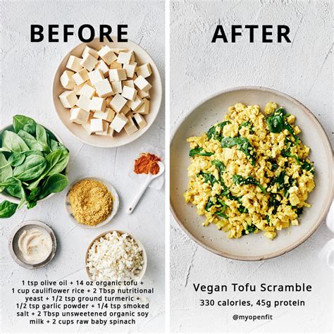 How many calories are in tofu scramble - calories, carbs, nutrition