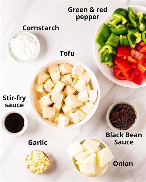 How many calories are in tofu with black bean sauce - calories, carbs, nutrition