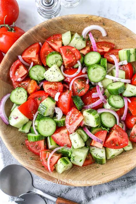 How many calories are in tomato cucumber salad - calories, carbs, nutrition