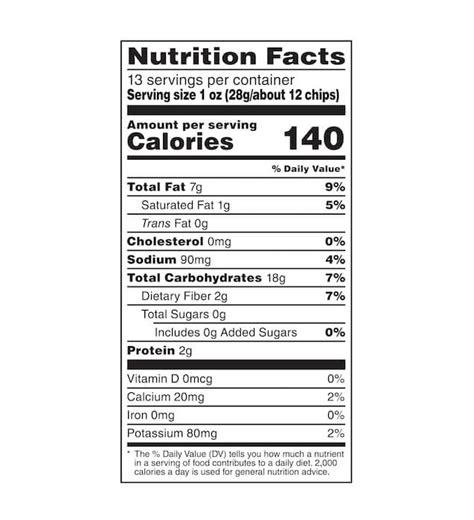 How many calories are in tortilla chips - calories, carbs, nutrition