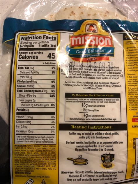 How many calories are in tortilla flour 10