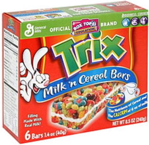 How many calories are in trix cereal bars - calories, carbs, nutrition