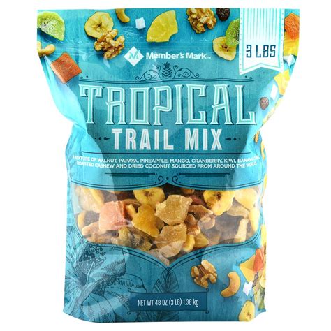 How many calories are in tropical trail mix - calories, carbs, nutrition