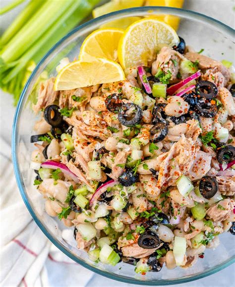 How many calories are in tuna white bean salad - calories, carbs, nutrition