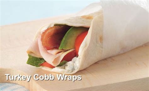 How many calories are in turkey cobb wrap - calories, carbs, nutrition