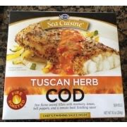 How many calories are in tuscan herbed cod - calories, carbs, nutrition