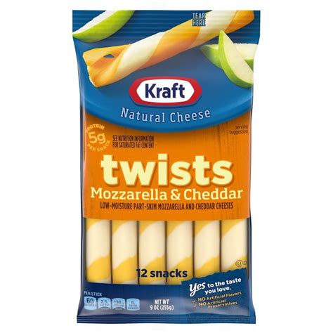 How many calories are in twist string cheese - calories, carbs, nutrition