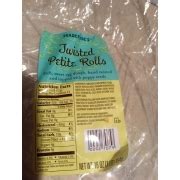 How many calories are in twisted petite rolls - calories, carbs, nutrition