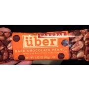 How many calories are in uber dark chocolate peanut - calories, carbs, nutrition