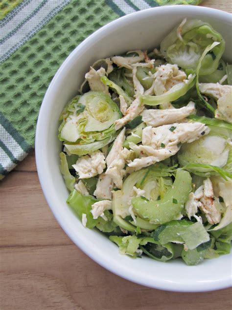 How many calories are in un-fried chicken with shaved brussels sprouts salad - calories, carbs, nutrition