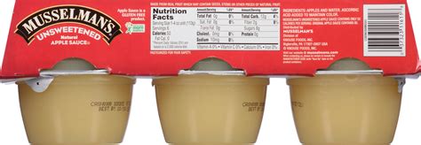 How many calories are in unsweetened applesauce - calories, carbs, nutrition