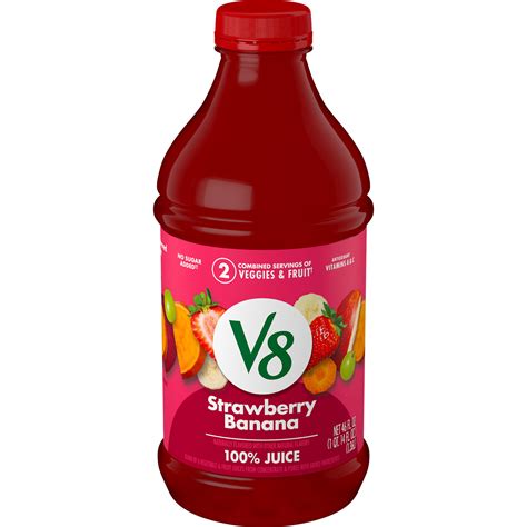 How many calories are in v-8 strawberry-kiwi juice - calories, carbs, nutrition