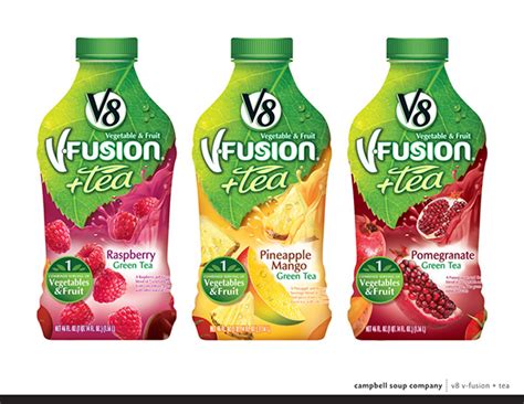 How many calories are in v-fusion + tea - calories, carbs, nutrition