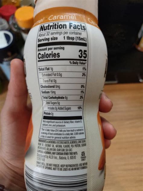 How many calories are in vanilla caramel creamer - calories, carbs, nutrition
