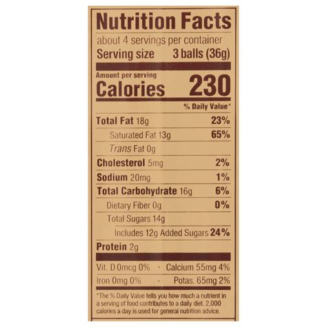 How many calories are in vanilla caramel truffle - calories, carbs, nutrition