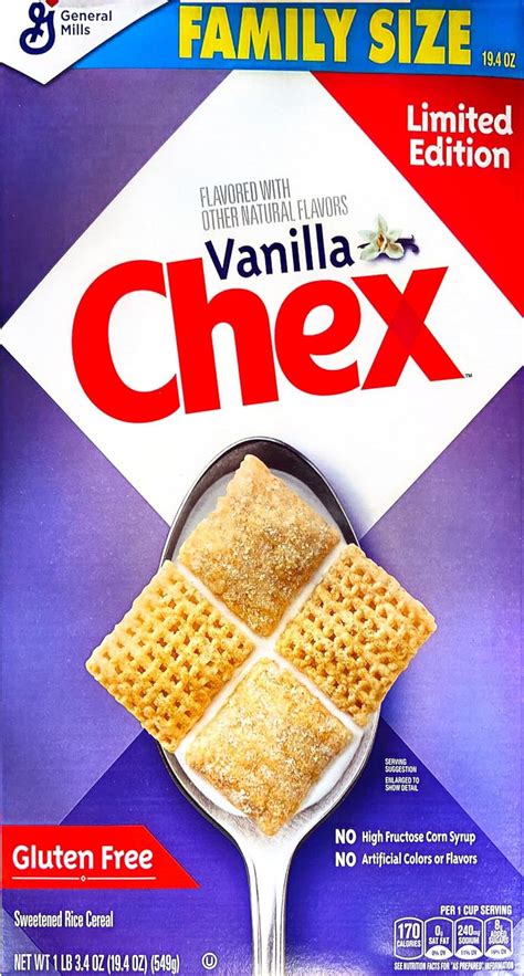 How many calories are in vanilla chex - calories, carbs, nutrition
