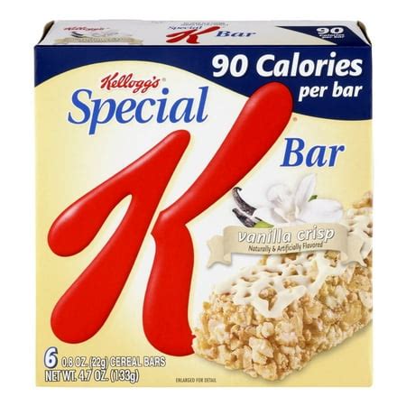 How many calories are in vanilla crisp bar - calories, carbs, nutrition