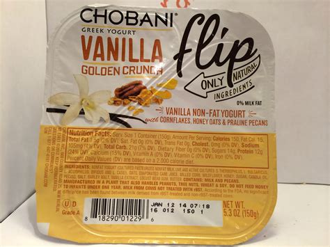 How many calories are in vanilla golden crunch - calories, carbs, nutrition