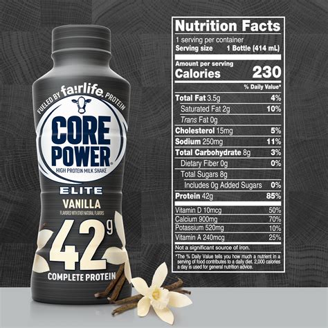 How many calories are in vanilla protein drink mix - calories, carbs, nutrition